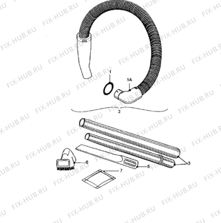 Взрыв-схема пылесоса Electrolux Z1530 - Схема узла Hose